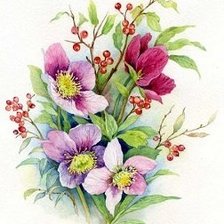 Схема вышивки «Акварельные цветы»