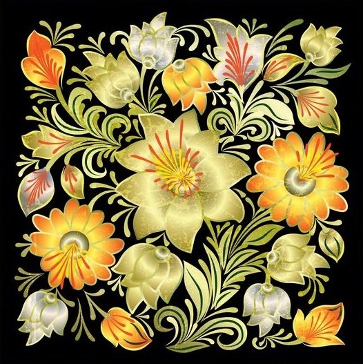 Подушка с жёлтыми цветами - подушки - оригинал