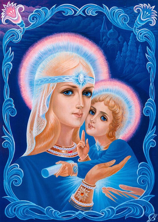 мария с иисусом- суворов - картина, икона - оригинал