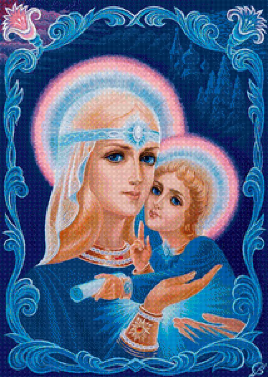 мария с иисусом- суворов - картина, икона - предпросмотр