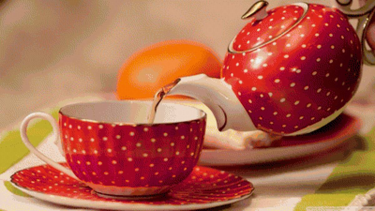 чайная - кухонная, для кухни, чаепитие, чайник, кухня, кружка, чай - предпросмотр