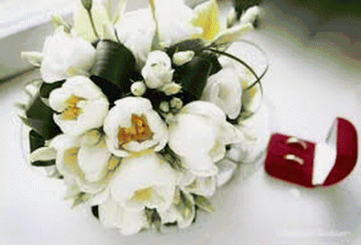свадебная - нежность, тюльпаны, кольца, свадебная, букет, свадьба - предпросмотр