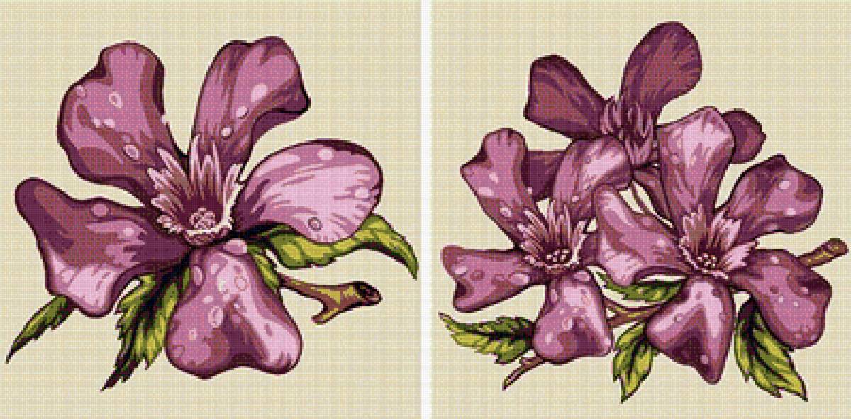 диптих "цветы" - предпросмотр