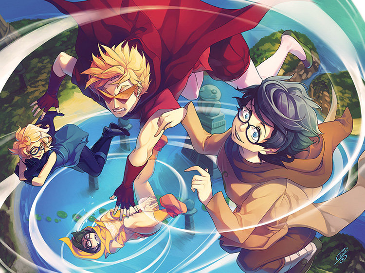 Alpha kids - jake, homestuck, roxy, dirk, jane, alpha kids - оригинал