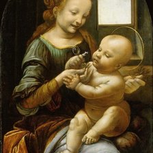 Схема вышивки «Религия Мадонна с малышом»