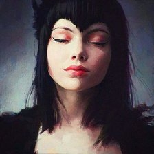 Схема вышивки «Девушка»