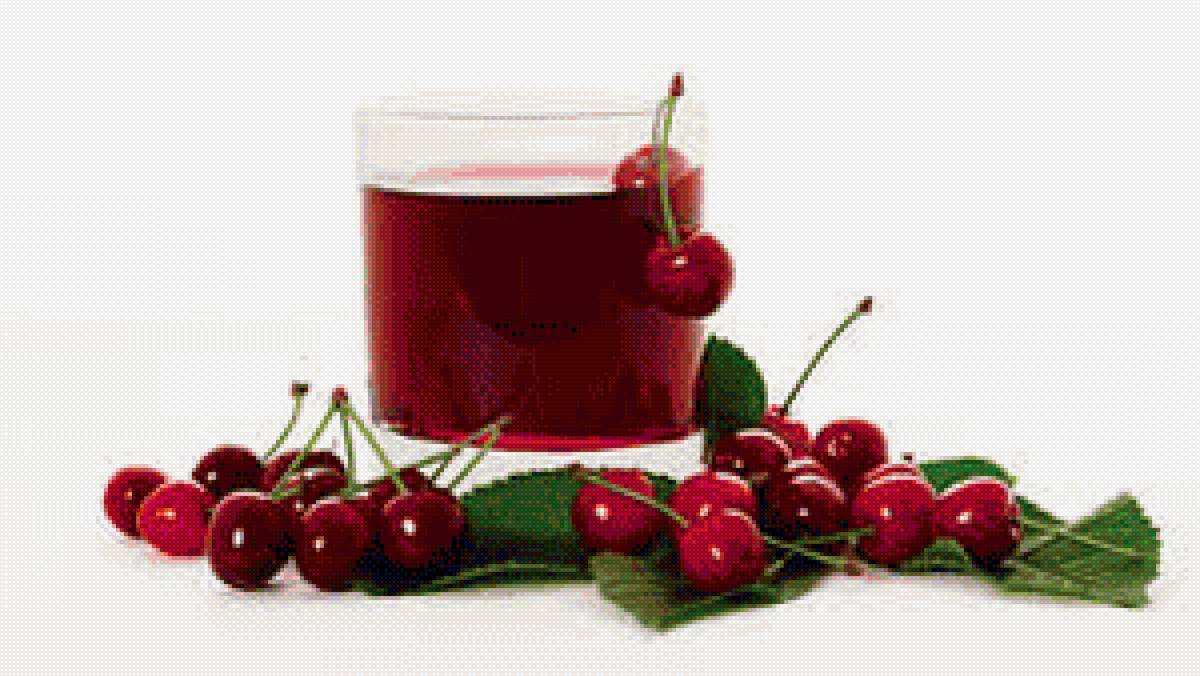 вишневый сок - бокал, ягода, вишня, сок - предпросмотр