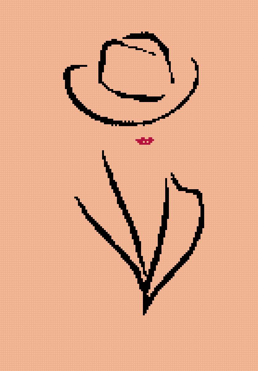 Девушка в шляпе - предпросмотр