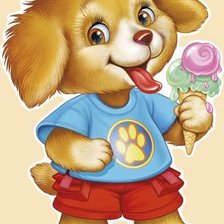 Схема вышивки «щенок»