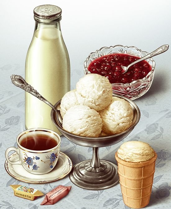 чаепитие - еда - оригинал