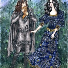 Схема вышивки «Лютиэн и Даэрон»