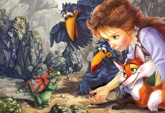 девочка и дракон - оригинал