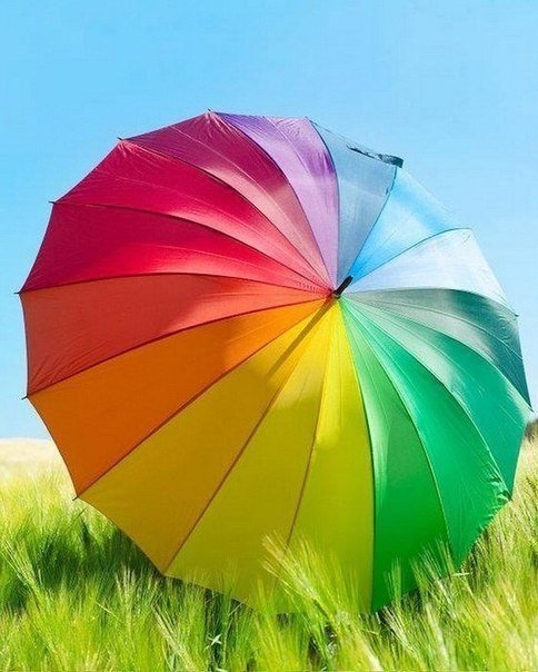 Зонт - весна, зонт, радуга - оригинал