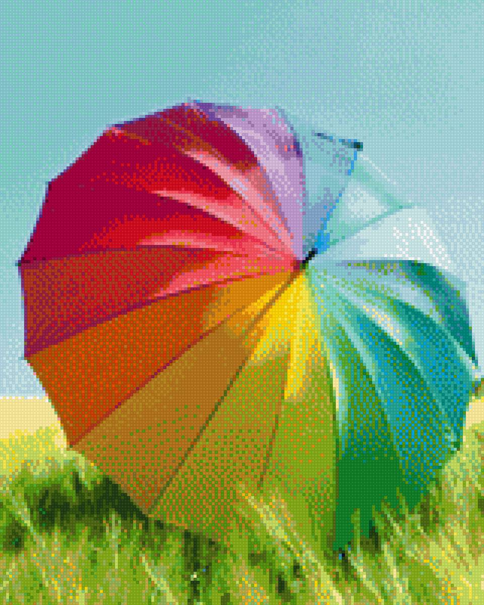 Зонт - весна, зонт, радуга - предпросмотр
