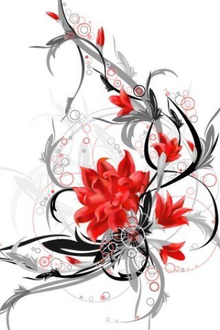 Цветочная абстракция - оригинал