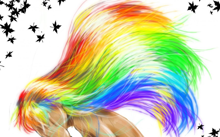 Девушка-радуга - девушка, осень, люди, радуга - оригинал