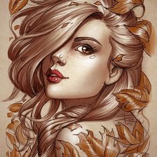 Схема вышивки «женщина загадка»