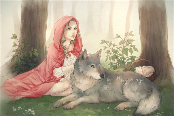 Красная шапочка - арт - оригинал