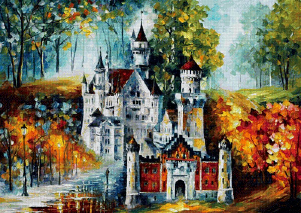 Волшебный замок - сказочный замок, осенний замок, замок, афремов - предпросмотр