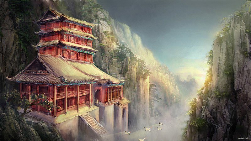 Замок в горах - замок, природа, горы - оригинал