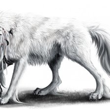 Схема вышивки «Волк»