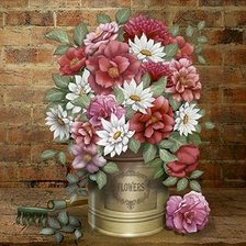 Схема вышивки «букет цветов»