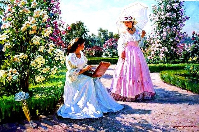 ДАМЫ В САДУ - оригинал