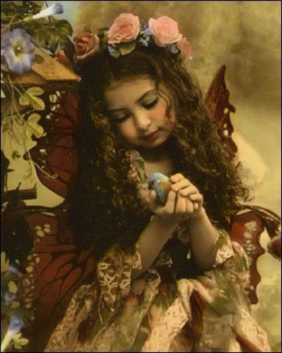 niña mariposa inocencia - предпросмотр