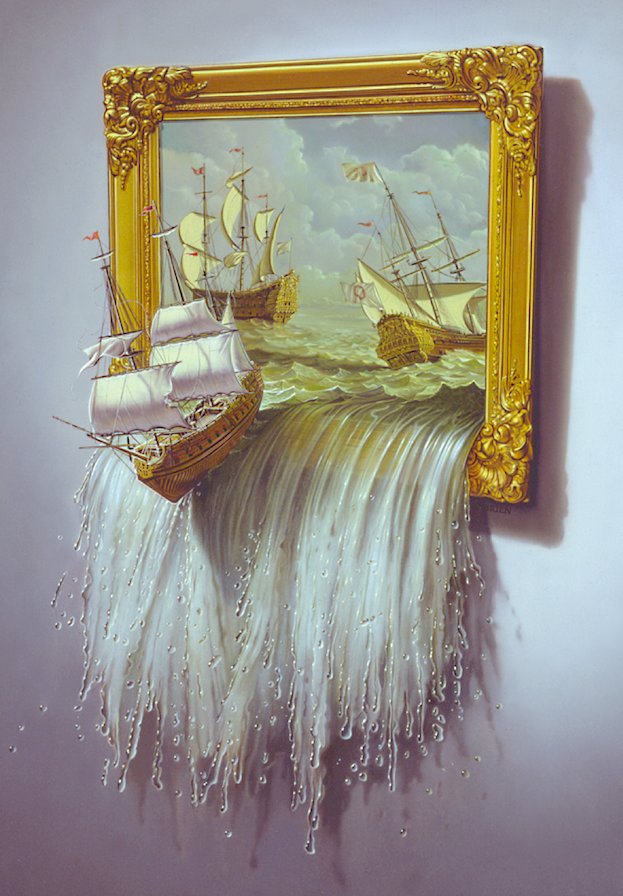 на всех парусах - волны, пейзаж, парусник, волна, марина, море, корабль - оригинал