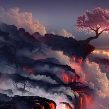 Схема вышивки «Цветущая сакура»