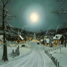 Схема вышивки «зима»