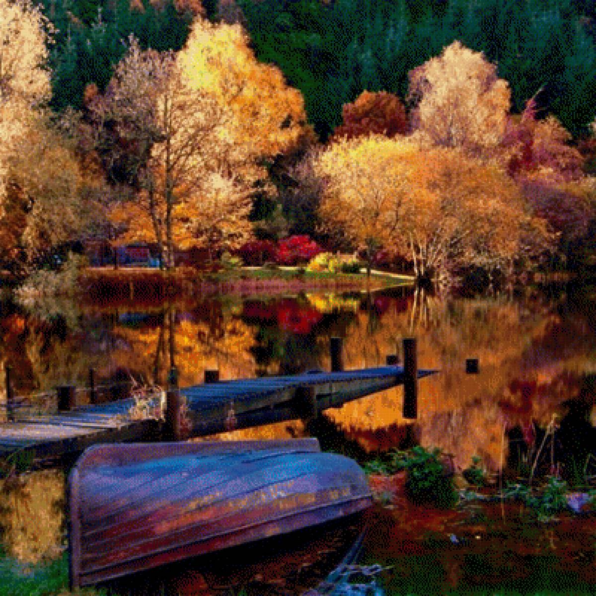 Золотая осень - река, осень, лес - предпросмотр