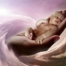 Схема вышивки «bebe en mano»