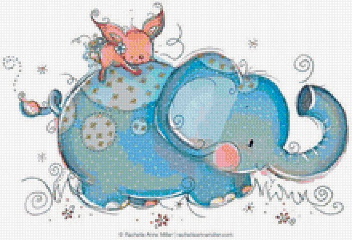 Иллюстратор Rachelle Anne Miller - rachelle anne miller, слон - предпросмотр