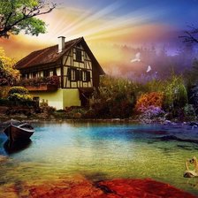 Схема вышивки «на берегууу неба»