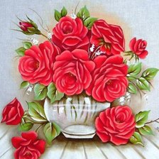 Схема вышивки «červené ruže»