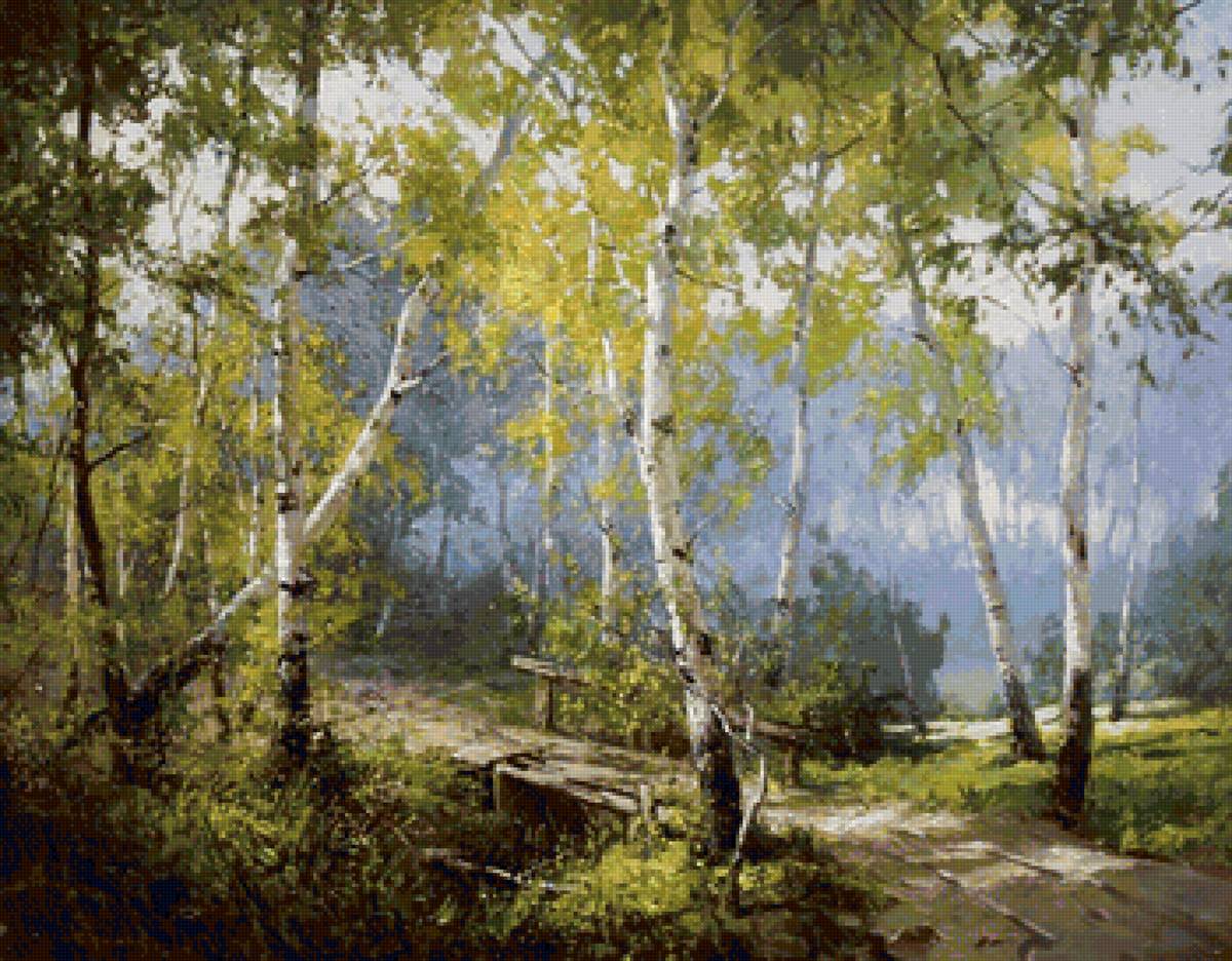 березки - березы, пейзаж - предпросмотр