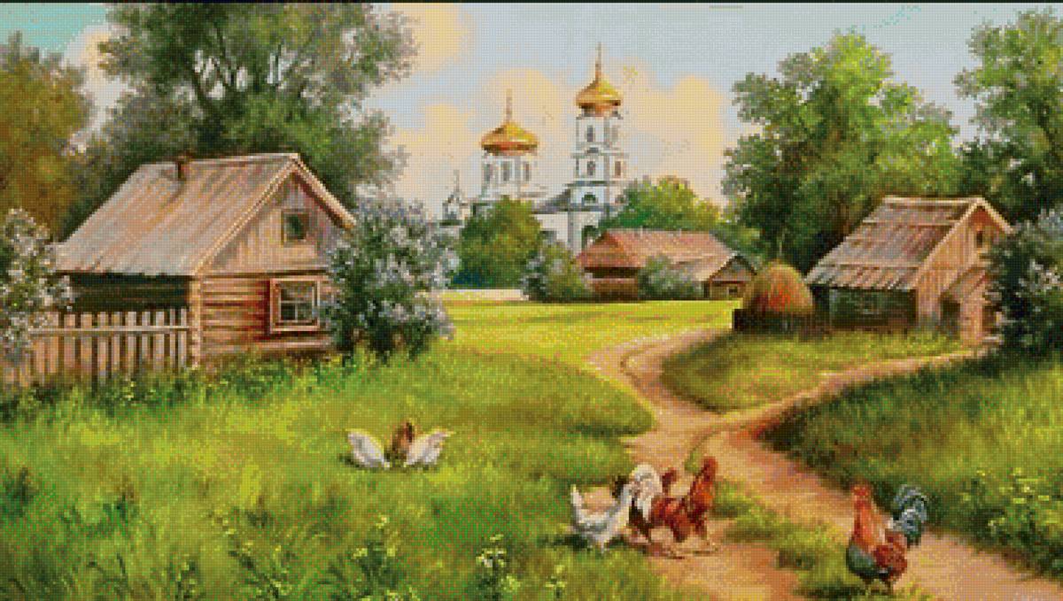 Деревня - деревня, куры, лето - предпросмотр