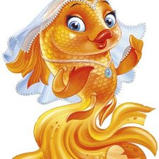 Оригинал схемы вышивки «рыбка золотая» (№1358682)