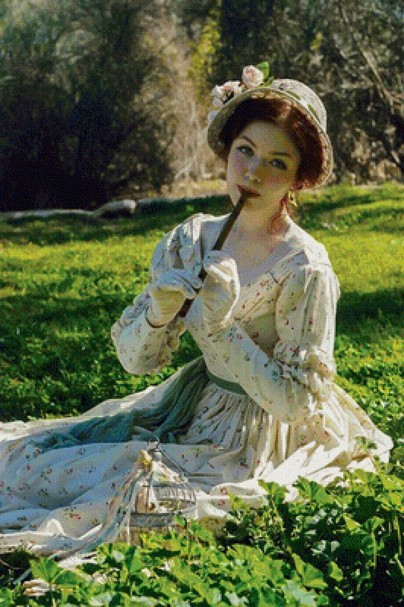 Девушка - иллюстрация - предпросмотр