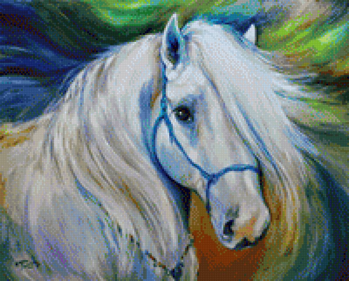 white horse - предпросмотр