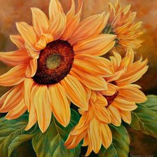 Схема вышивки «Подсолнух»