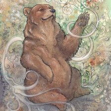 Схема вышивки «медведь мудрость»