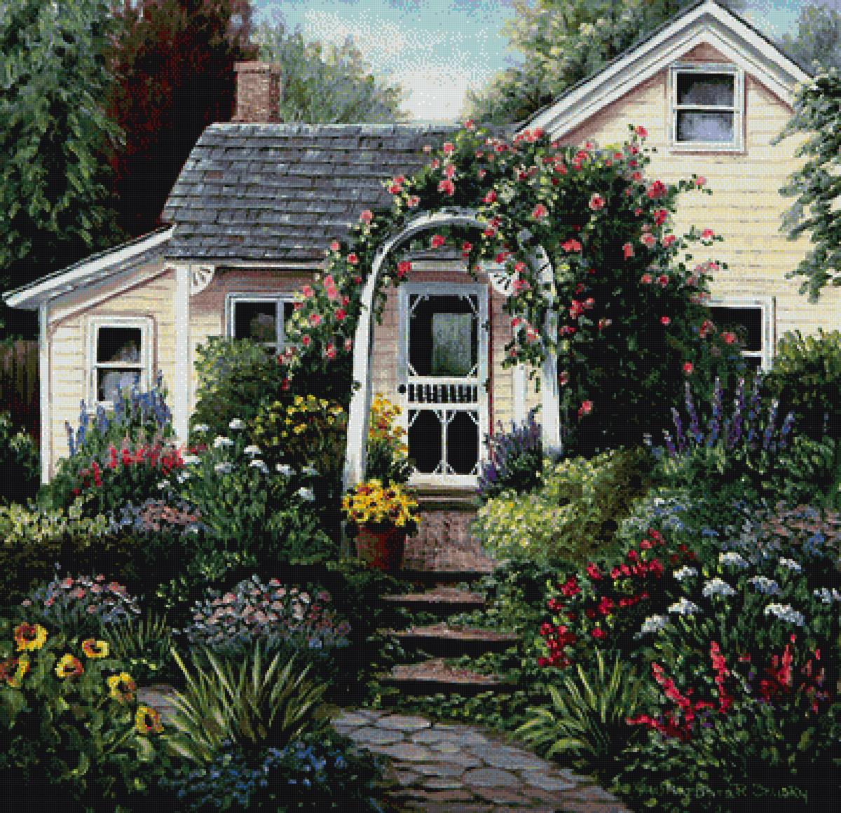 Идеальный дом - сад, цветы, дом, усадьба - предпросмотр