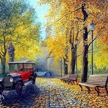 в осеннем парке