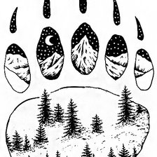 Схема вышивки «лесная лапа»