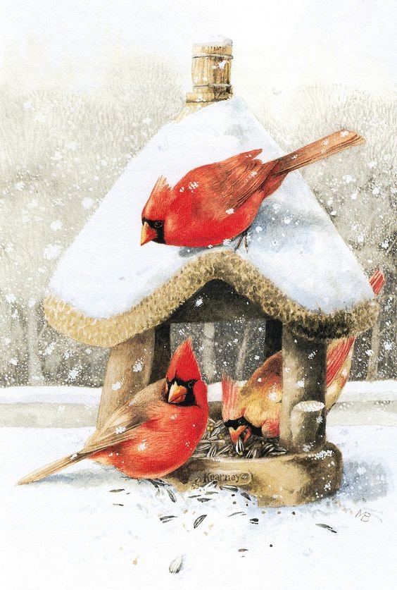 птицы - зима, птицы - оригинал