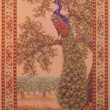 Оригинал схемы вышивки «павлин в саду» (№1364350)
