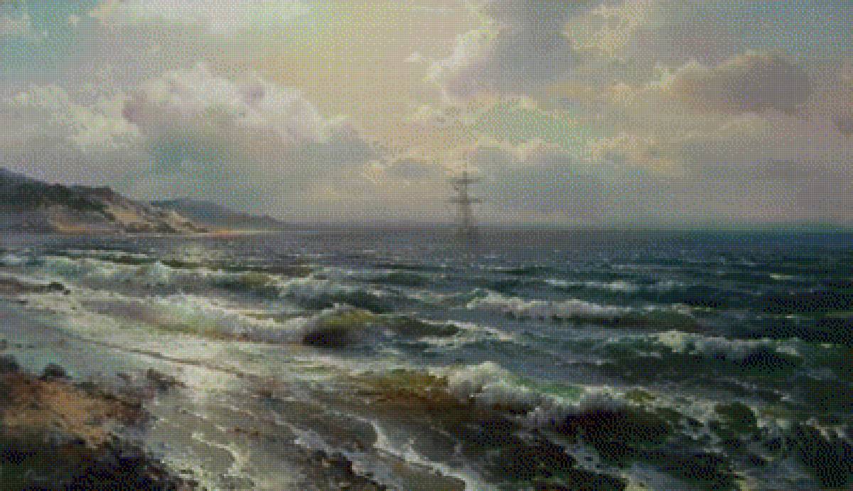 море - парусник, шторм, корабль, море, шхуна - предпросмотр