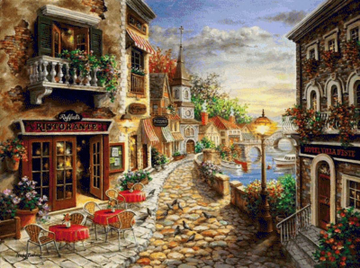 Волшебный город - город, море, городской пейзаж - предпросмотр